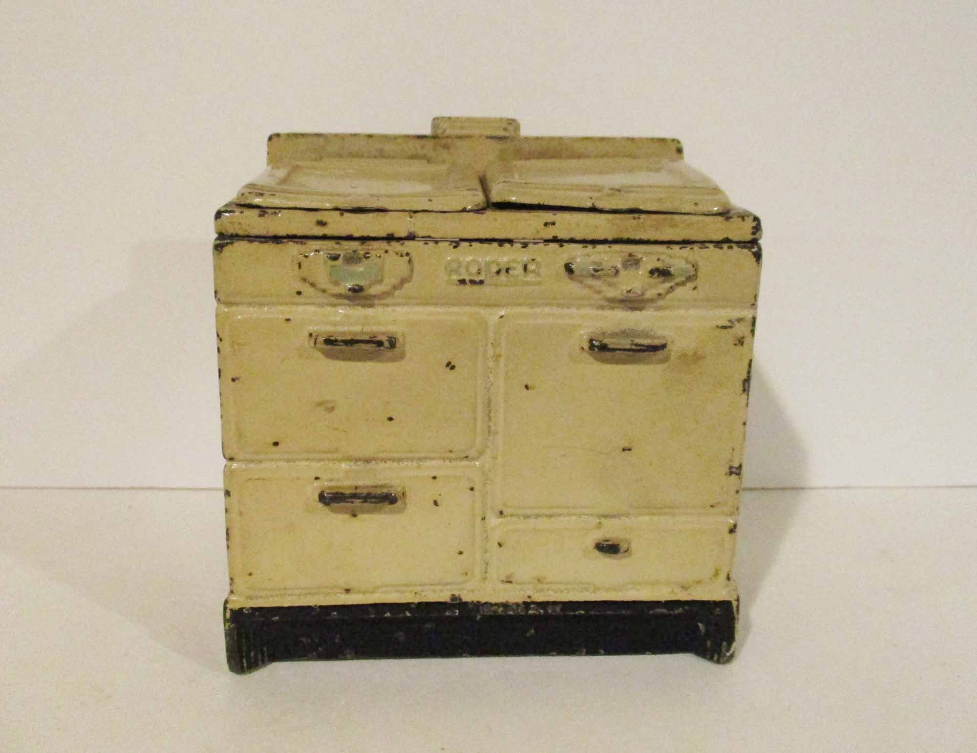 Arcade Cast Iron Roper Stove Bank With Steel Burner Covers 1930S