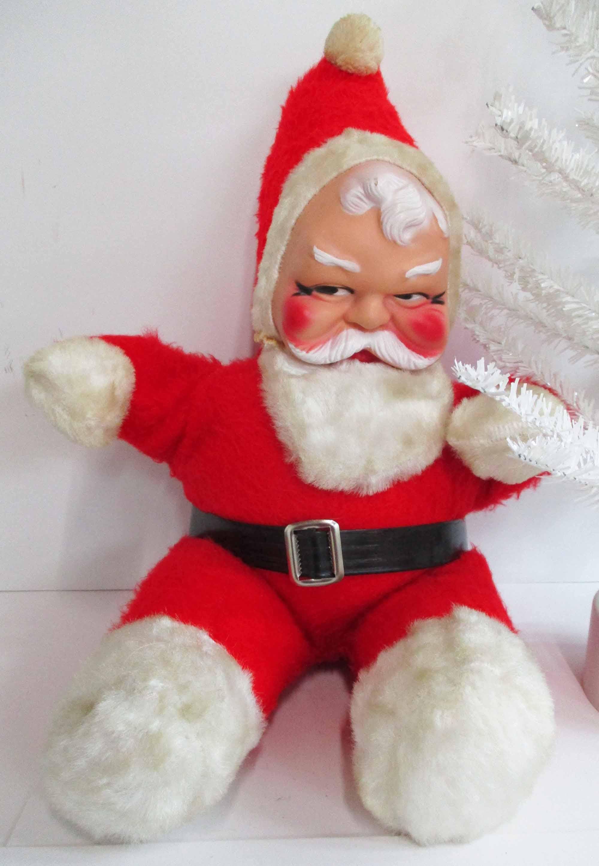Vintage Christmas MCM Stuffed Plush Rubber Face Musical Vintage Christmas MCM Stuffed Plush Rubber Face Musical