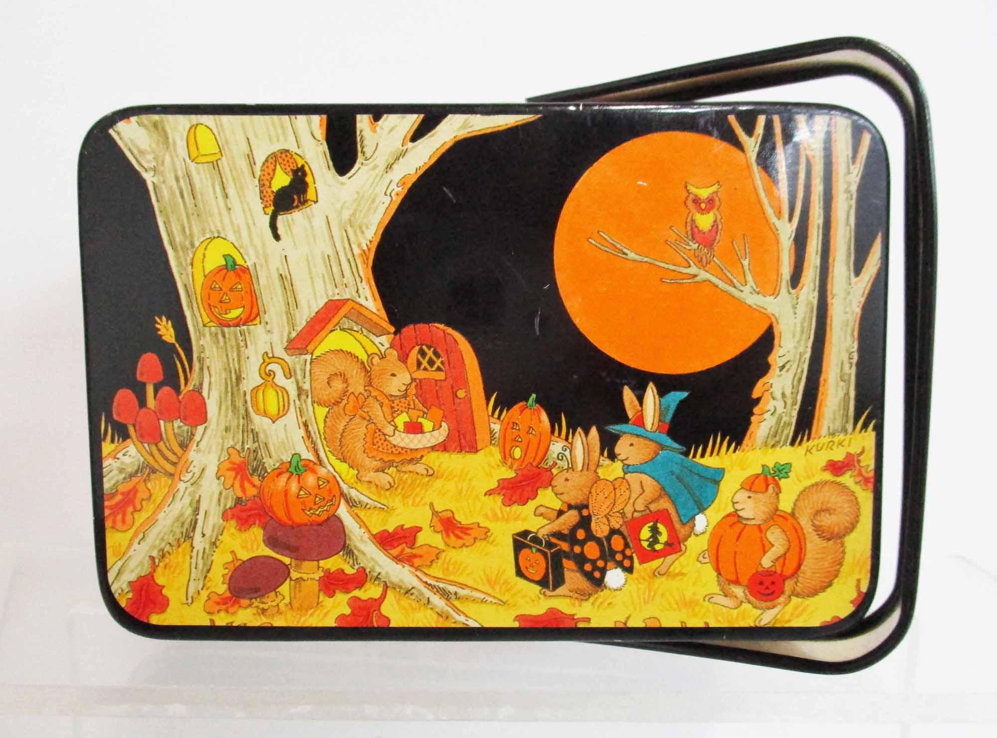Vintage Halloween Tin Litho Box: 1960s Keller-charles Trick-or