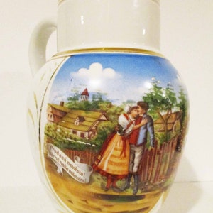 Hand Painted Moritz Zdekauer Czechoslovakia Two Liter Porcelain Stein 1930s