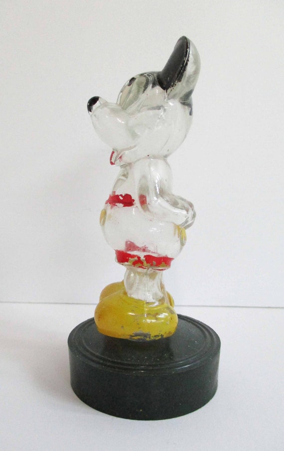 Figural Painted Glass Mickey Mouse Perfume Bottle… - image 4