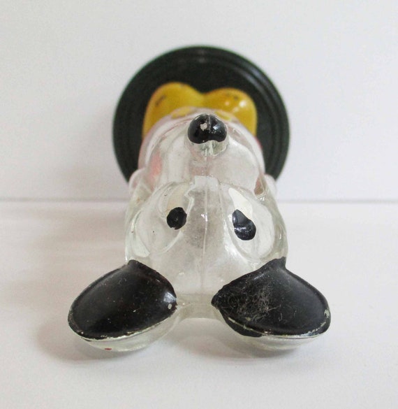 Figural Painted Glass Mickey Mouse Perfume Bottle… - image 7