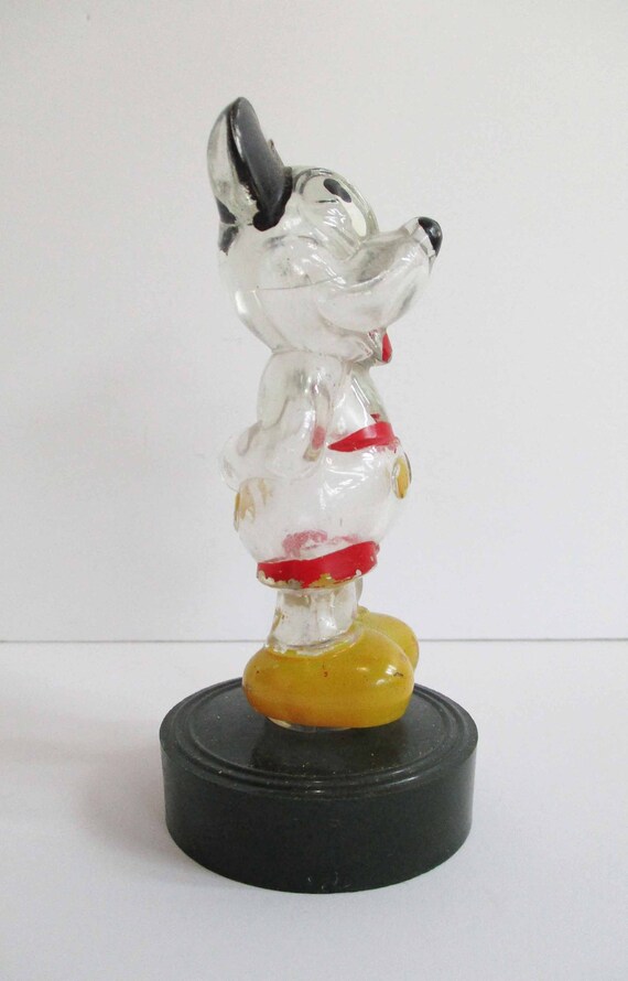 Figural Painted Glass Mickey Mouse Perfume Bottle… - image 6