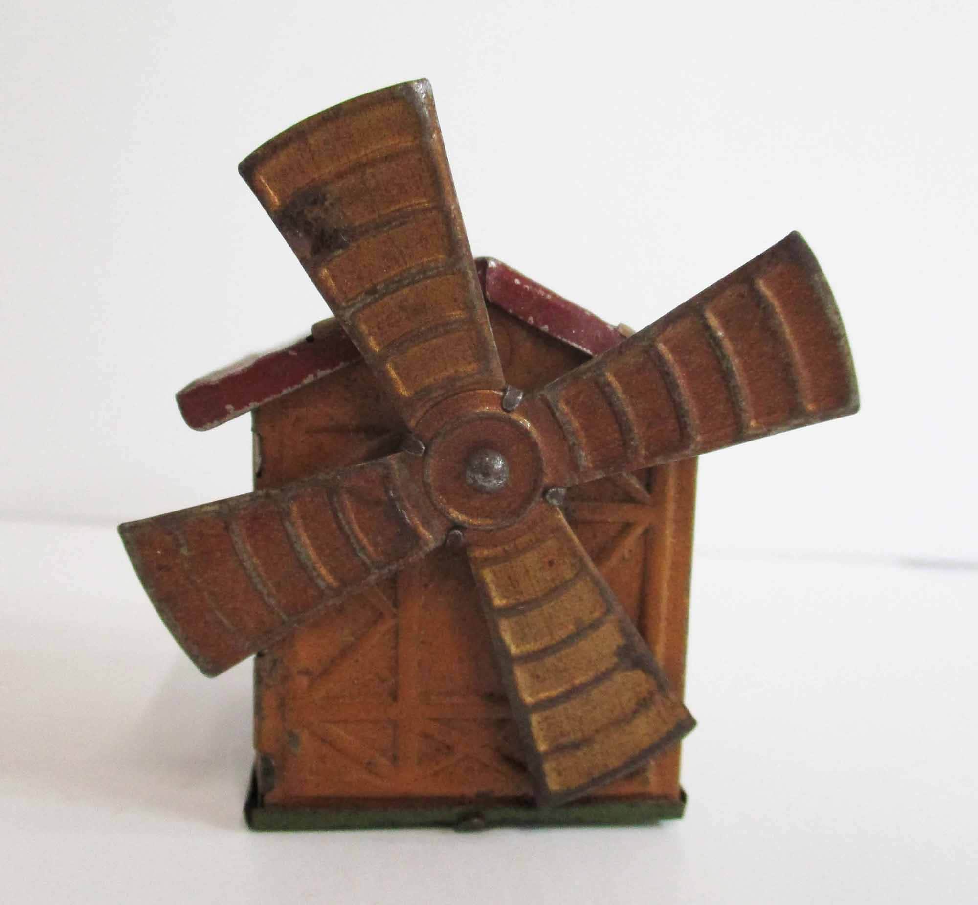 Vintage Penny Toy Embossed Tin Windmill Whistle Germany AS IS