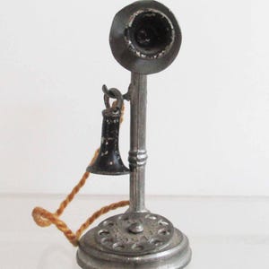 Vintage 1:12 Softmetall Kerzenhalter Telefon Deutschland 1920er Jahre