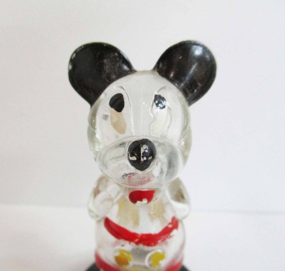 Figural Painted Glass Mickey Mouse Perfume Bottle… - image 10