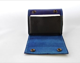 Blue Wrist Wallet Wallet Leather Wallet, Wrist Wallet, Travel Wallet, Leather Wrist Wallet for Women, Bracelet Wallet,