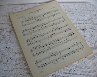 Music Pages,20 Book Pages,Vintage Paper,Vintage Music,Sheet Music,Craft Paper,Art Supply,Scrapbook Paper,Junk Journal,Circa 1934,Full Sheets