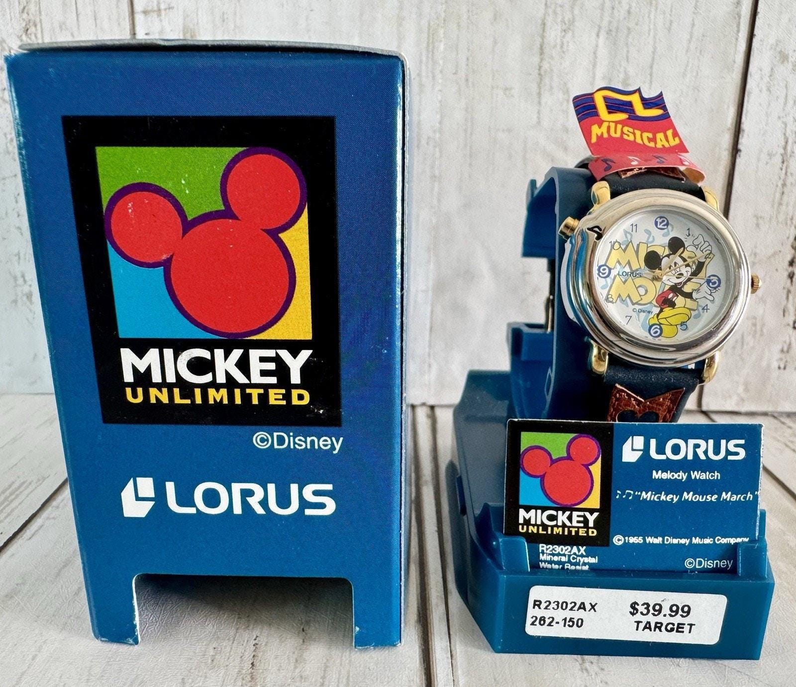 NEW Disney Lorus Musical Watch Plays Mickey Mouse March 