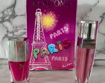 Lancome Mademoiselle Grape Lollipop Color Fever Lip Gloss & Nail Polish Set