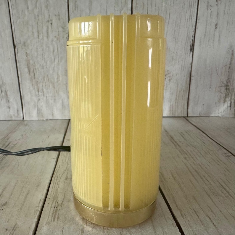 Westclox Yellow Big Ben Moon Beam Clock Cream Art Deco Retro Electric #43000 image 4
