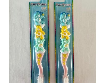 Vintage Care Bears ZOOth Toothbrush Kids New in Package Lot of 2 Collectible