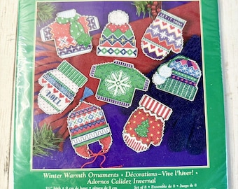 NEW Creative Accents/Dimensions Cross Stitch Kit Winter Warmth Ornaments 7958