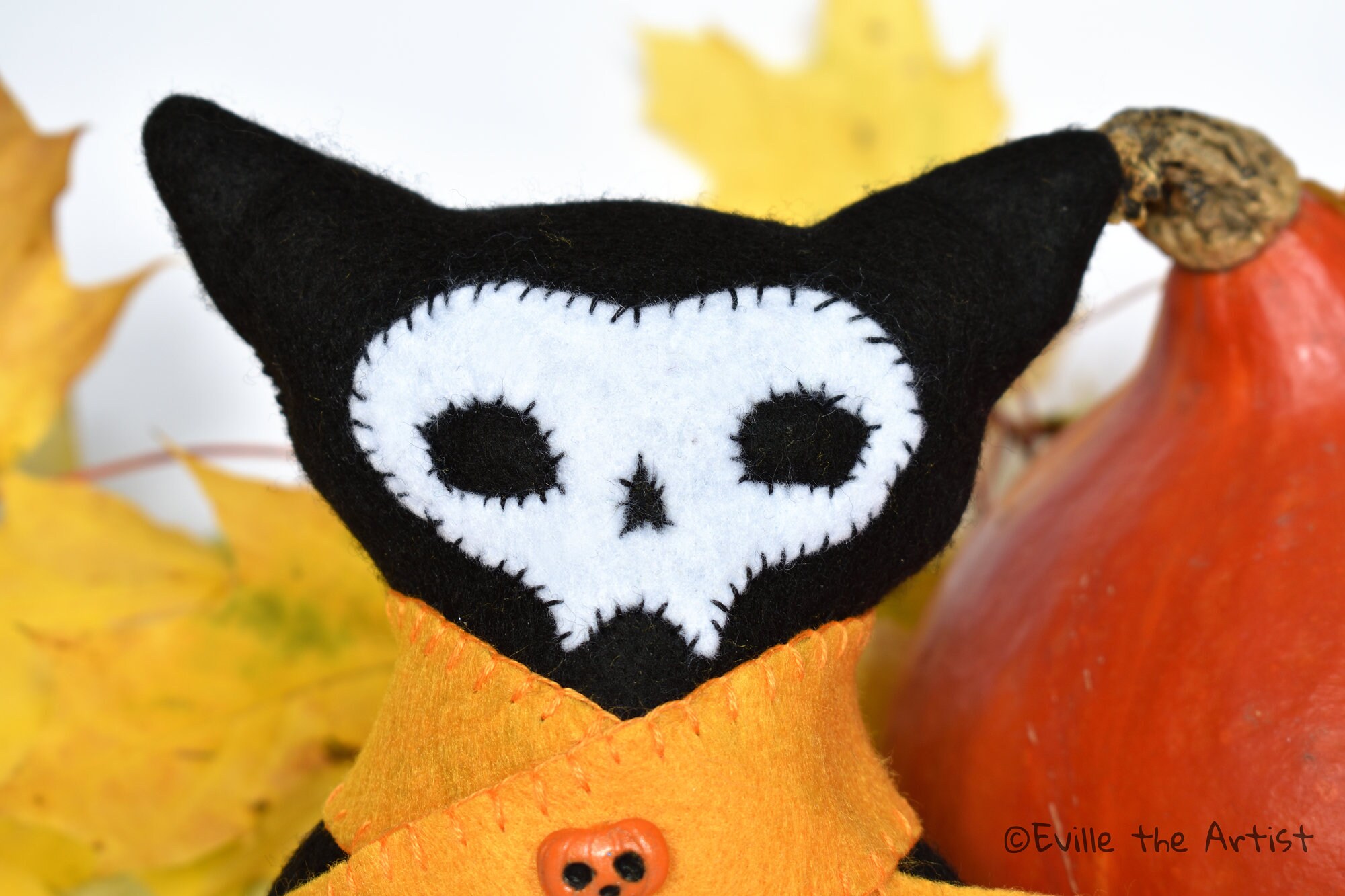 HEMOTON Schwarze Plüschkatze – Realistisches Kuscheltier, 30 Cm, Perfekt Für Halloween-Deko