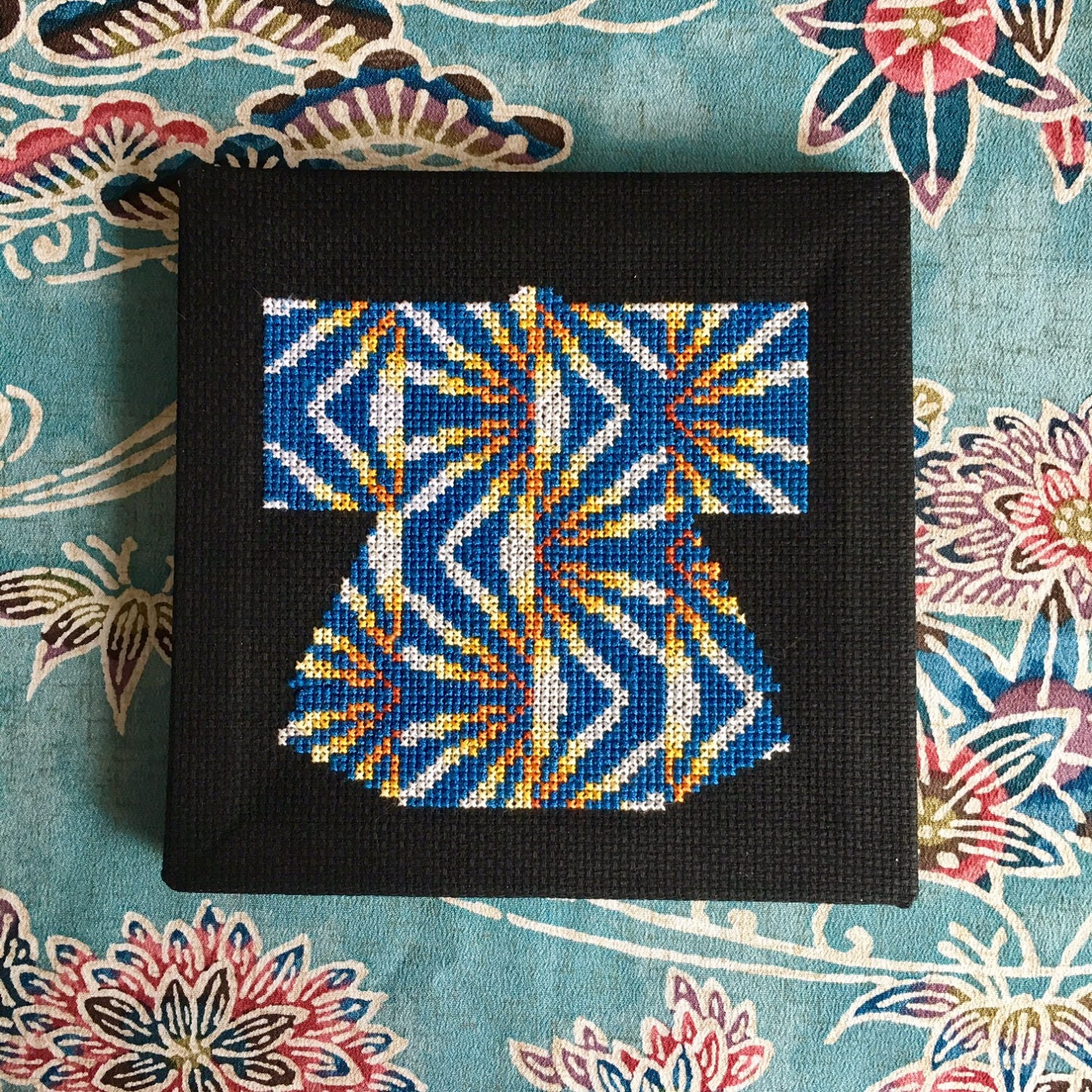 Cross Stitch Kit Japanese Kimono Rising Sun Etsy