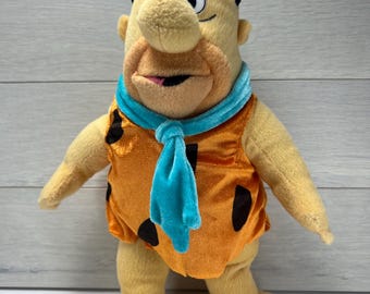 Vintage Fred Flintstones Plush 12'' Exclusive Six Flags Grand Prairie Texas