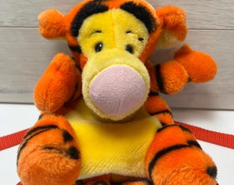 Vintage Winnie The Pooh SMALL Tigger Plush Backpack Adjustable Straps Cute