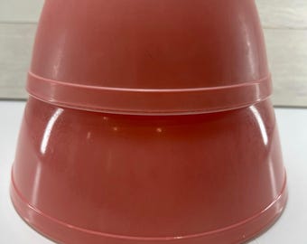 Vintage Pyrex Flamingo Pink Nesting Bowl 402 1.5 QT 403 2.5 QT Medium mixing kit