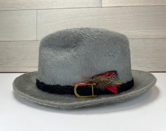 Sombrero vintage estilo Biltmore Elliot para hombre, 7 1/4, gris, fabricado en Canadá