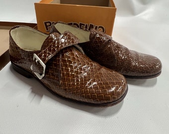Vintage Portofino Children Kid Leather Shoes Brown Made in Italy Sz 10