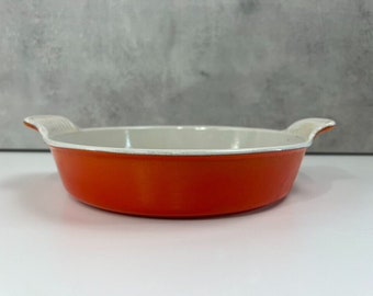 Vintage Le Creuset Cast Iron Round au Gratin Pan #22 Casserole Baking Dish