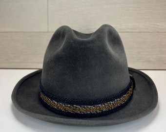 Sombrero vintage Biltmore estilo Acadia para hombre, 7 1/4, gris, fabricado en Canadá.