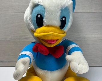Vintage 80s Disney Babies Donald Duck Plush Toy Stuffed Animal