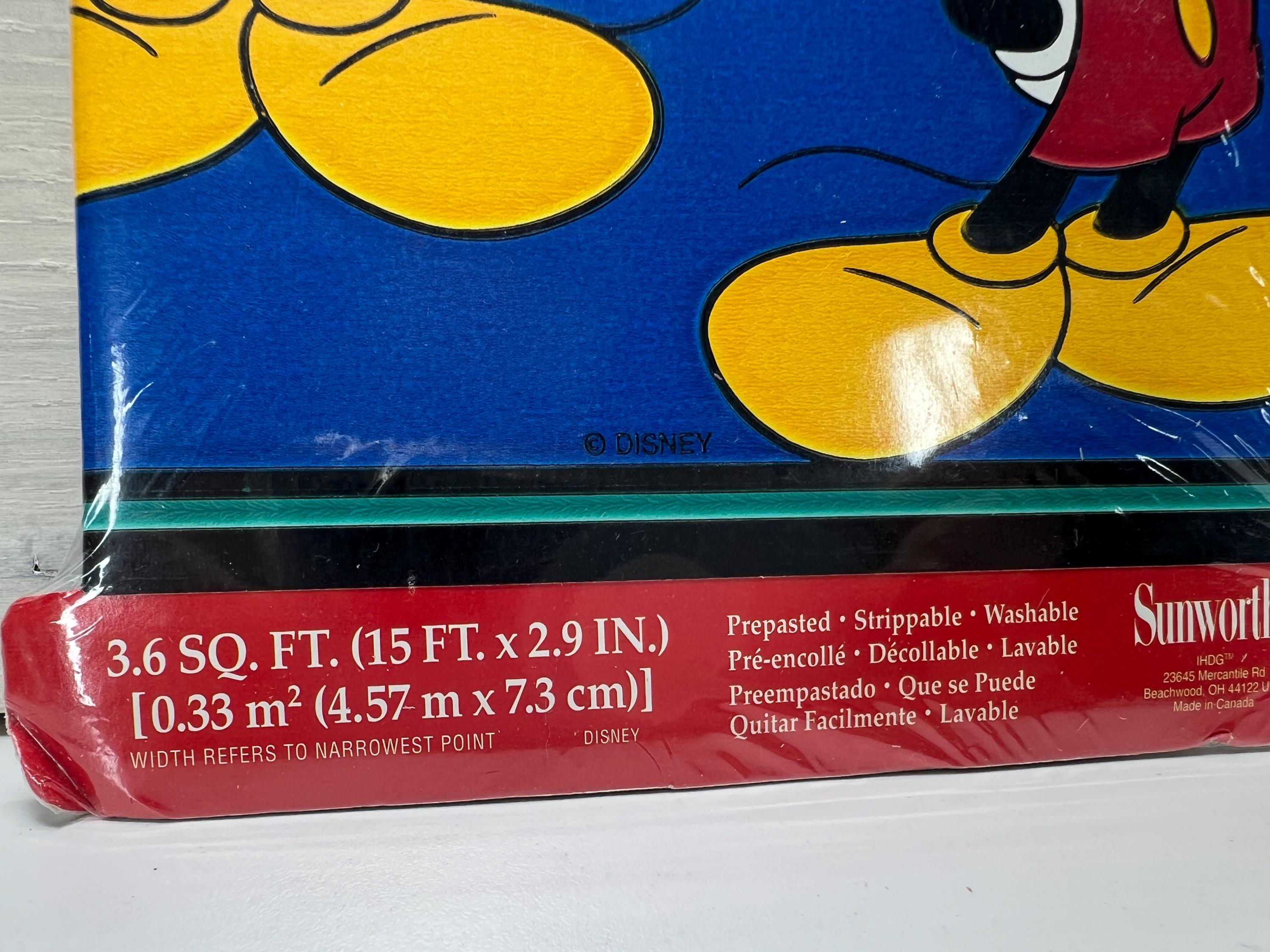 Vintage 90s Mickey Mouse Wallpaper Border, Disney Kids Decor (15