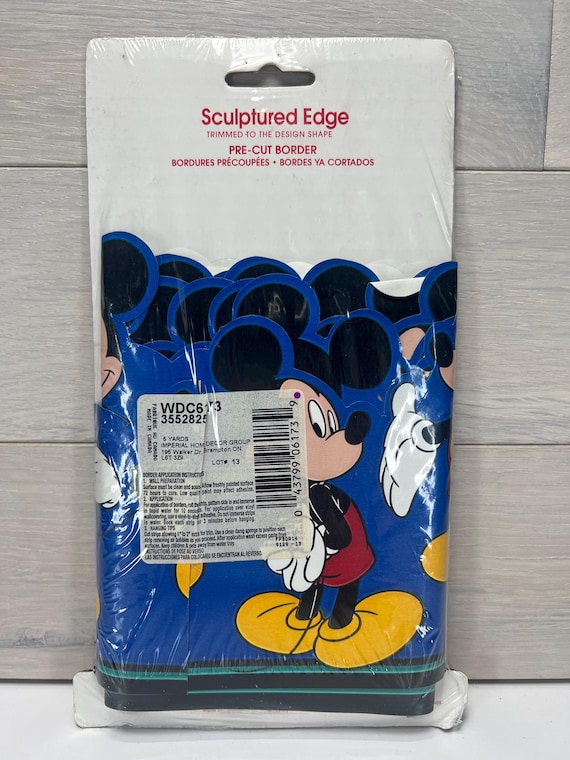 Vintage 90s Mickey Mouse Wallpaper Border, Disney Kids Decor (15