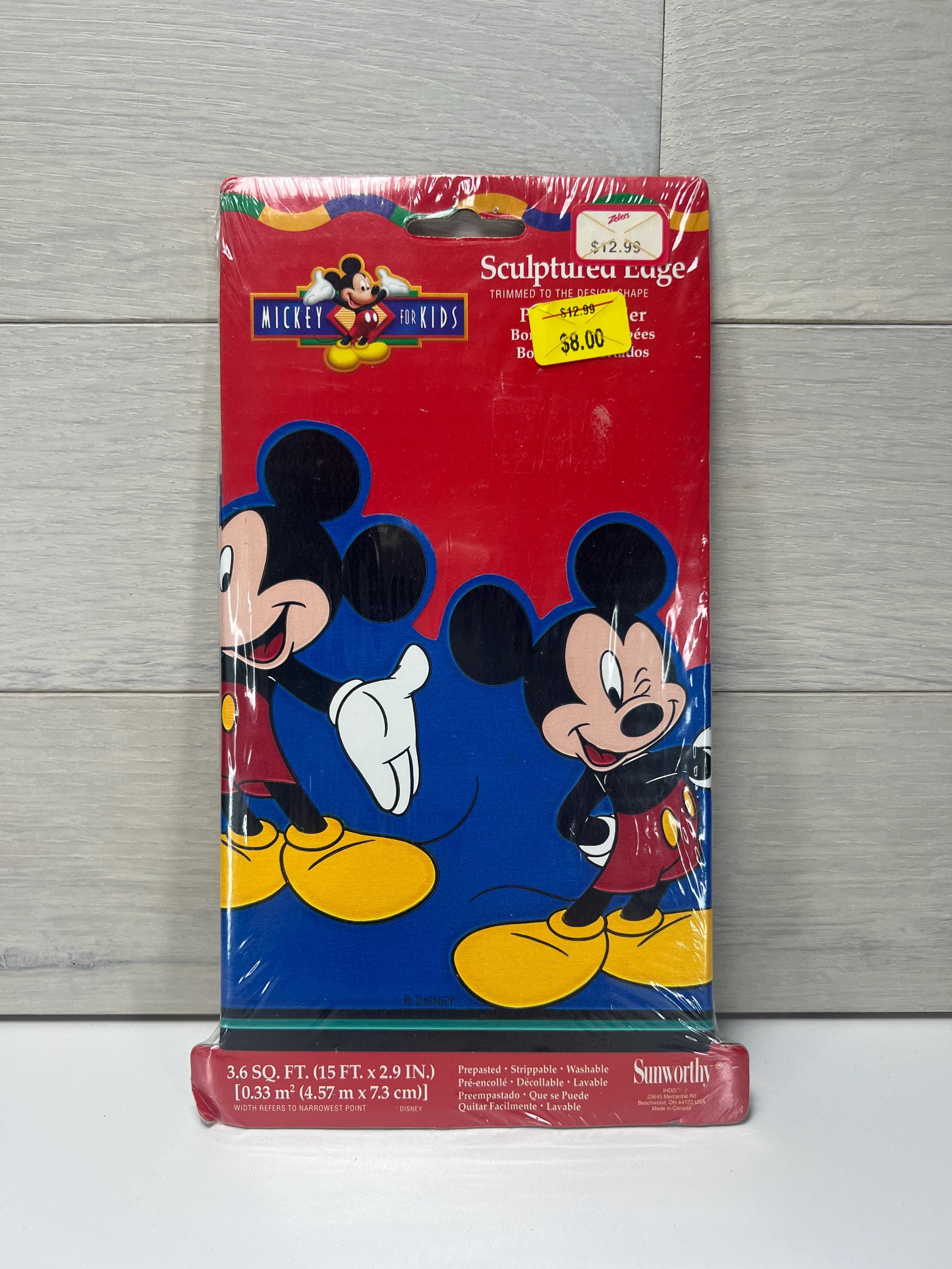 Vintage 90s Mickey Mouse Wallpaper Border, Disney Kids Decor (15