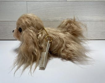 Vintage Dog plush w/ internal Radio Shack AM Radio w/ speaker (Cocker Spaniel?)
