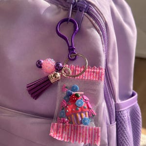 Candy wrapper charm keychain purse bag dangle