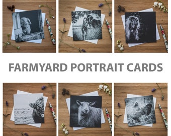 Farmyard Portraits Greetings Cards Set