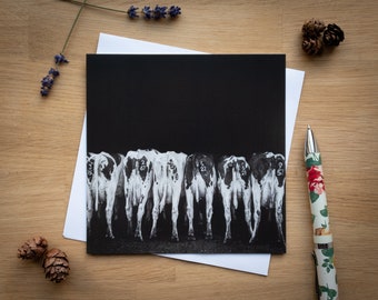 Greetings Card - Udders, Dairy Cows, Holstein Fresian
