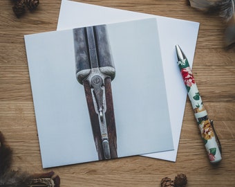 Greetings Card - A Yorkshire Side by Side, Antique Shotgun
