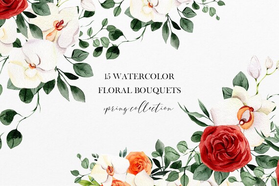 wallpapers Wedding Floral Border Clip Art floral border clipart bridal clip art with greenery etsy