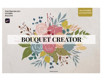 Procreate Flower Stamp Peony Brush Set - Etsy