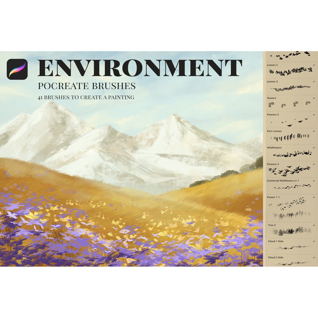 Environment Procreate Brushes, Pressure Sensitive, Nature Brushes ...