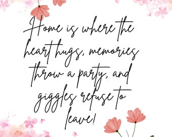 Home Wall Art - Pink Floral Decor