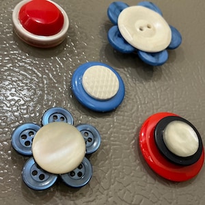Stars, Stripes & Blooms-magnetenset: set van 5 magneetknopen