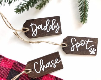Stocking Name Tag Etsy