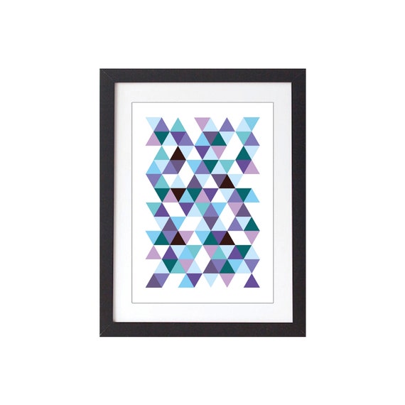 Coole Dreiecke Geometrische Poster Druck Skandinavischen Etsy