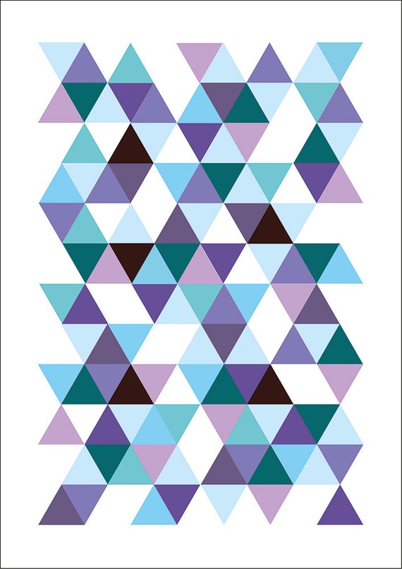 Coole Dreiecke Geometrische Poster Druck Skandinavischen Etsy
