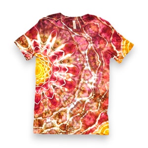 Medium Tie Dye Shirt, Side Mandala Design, One of a Kind, Ice Dyed Shirt