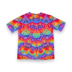 XL Tie Dye Shirt, Psychedelic Rainbow Kaleidoscope Design, One of a Kind Shirt
