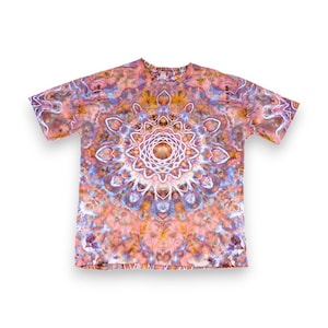 2XL Tie Dye Shirt, Psychedelic Mandala Design, One of a Kind Shirt
