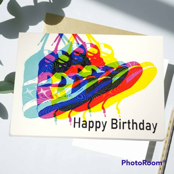 Air Jordans, Nike, Happy birthday,greeting card, for him, for her A5