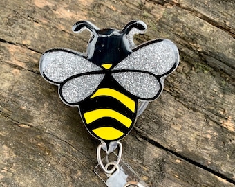 Bee Badge Reel, Bumble Bee Badge Reel, Summer Badge Reel, Healthcare Worker Gift, Teacher Badge Reel