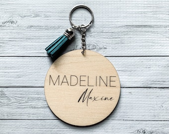 Personalized Diaper Bag Tag, Diaper Bag Keychain, Backpack Keychain, Personalized Name Round, Personalized Bag Tag, Kids Name Keychain