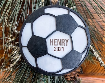 Soccer Ornament, Soccer Player Ornament, Sports Themed Ornament, Christmas Ornament, 2024 Ornament Personalized, Kids Ornament